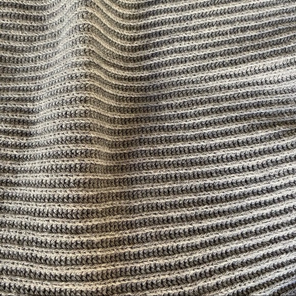 Vince Rib Knit Raglan Grey Cotton Sweater Long Sleeve Slouchy Ribbed Pullover XS - Picture 4 of 8